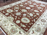 Indian Rug Hand Knotted Oriental Rug Fine Oriental Peshawar Rug 9'X12'3