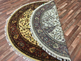 Indian Rug Hand Knotted Oriental Rug Fine Oriental Tabriz Rug 7'9x7'9