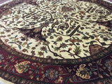 Indian Rug Hand Knotted Oriental Rug Fine Oriental Tabriz Rug 7'9x7'9