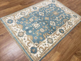 Indian Rug Hand Knotted Oriental Rug Fine Oushak Oriental Area Rug 4'1X6'