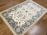 Indian Rug Hand Knotted Oriental Rug Fine Oushak Oriental Rug 4'X6'