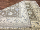 Indian Rug Hand Knotted Oriental Rug Fine Oushak Oriental Rug 9'5x12'