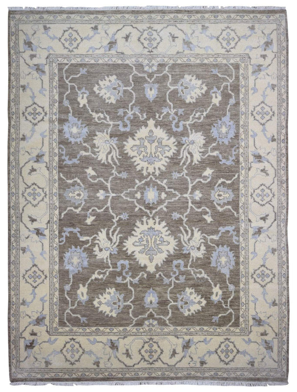 Indian Rug Hand Knotted Oriental Rug Fine Oushak Oriental Rug 9'5x12'