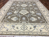 Indian Rug Hand Knotted Oriental Rug Fine Oushak Oriental Rug 9'5x12'