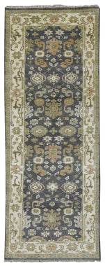 Indian Rug Hand Knotted Oriental Rug Fine Oushak Oriental Runner 2'8X7'10