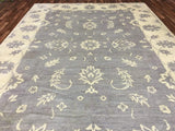 Indian Rug Hand Knotted Oriental Rug Fine Oushak Turkish Knot Oriental Area Rug 10'3 x 14'2