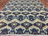 Indian Rug Hand Knotted Oriental Rug Fine Oushak Turkish Knot Oriental Area Rug 9'X11'9
