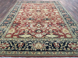 Indian Rug Hand Knotted Oriental Rug Fine Peshawar Area Rug 7'8X10'8