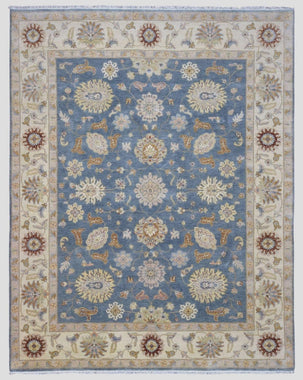 Indian Rug Hand Knotted Oriental Rug Fine Peshawar Large Area Rug 8'X10'