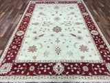 Indian Rug Hand Knotted Oriental Rug Fine Peshawar Oriental Area Rug 6'6X9'9