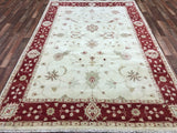 Indian Rug Hand Knotted Oriental Rug Fine Peshawar Oriental Area Rug 6'6X9'9