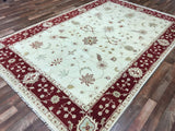 Indian Rug Hand Knotted Oriental Rug Fine Peshawar Oriental Area Rug 6'6X9'9