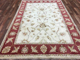 Indian Rug Hand Knotted Oriental Rug Fine Peshawar Oriental Area Rug 6'x8'10