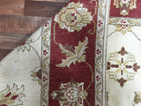 Indian Rug Hand Knotted Oriental Rug Fine Peshawar Oriental Area Rug 6'x8'10