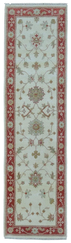 Indian Rug Hand Knotted Oriental Rug Fine Peshawar Runner Rug 2'2X8'2