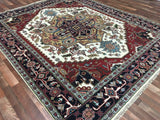 Indian Rug Hand Knotted Oriental Rug Fine Rare Large Serapi Oriental Rug 8'x10'