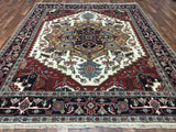 Indian Rug Hand Knotted Oriental Rug Fine Rare Large Serapi Oriental Rug 8'x10'