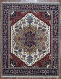 Indian Rug Hand Knotted Oriental Rug Fine Rare Large Serapi Oriental Rug 8'x10'