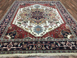 Indian Rug Hand Knotted Oriental Rug Fine Rare Large Serapi Oriental Rug 8'x10'
