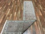 Indian Rug Hand Knotted Oriental Rug Fine Sarouk Oriental Long Runner Rug 2'1X10'