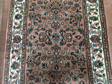 Indian Rug Hand Knotted Oriental Rug Fine Sarouk Oriental Long Runner Rug 2'1X10'