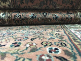 Indian Rug Hand Knotted Oriental Rug Fine Sarouk Oriental Long Runner Rug 2'1X10'