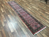 Indian Rug Hand Knotted Oriental Rug Fine Sarouk Oriental Long Runner Rug 2'x10'1