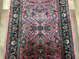 Indian Rug Hand Knotted Oriental Rug Fine Sarouk Oriental Long Runner Rug 2'x10'1