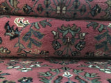 Indian Rug Hand Knotted Oriental Rug Fine Sarouk Oriental Runner Rug 2'X10'4