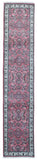 Indian Rug Hand Knotted Oriental Rug Fine Sarouk Oriental Runner Rug 2'X10'4
