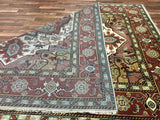 Indian Rug Hand Knotted Oriental Rug Fine Semi-Antique Oriental Serapi Area Rug 8'1 x 10'3