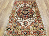 Indian Rug Hand Knotted Oriental Rug Fine Serapi Oriental Area Rug 4'X6'