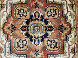 Indian Rug Hand Knotted Oriental Rug Fine Serapi Oriental Area Rug 4'X6'