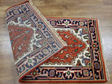 Indian Rug Hand Knotted Oriental Rug Fine Serapi Oriental Rug 2'1x4'1