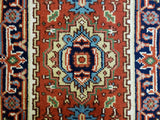 Indian Rug Hand Knotted Oriental Rug Fine Serapi Oriental Rug 2'1x4'1