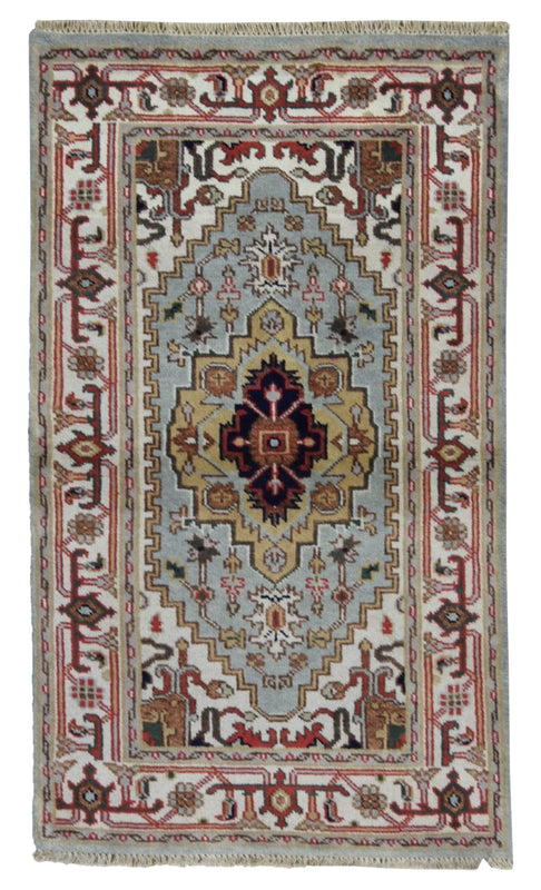 Indian Rug Hand Knotted Oriental Rug Fine Serapi Oriental Rug 3'X5'1