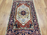 Indian Rug Hand Knotted Oriental Rug Fine Serapi Oriental Rug 3'X5'