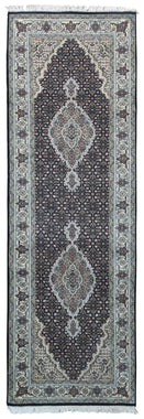 Indian Rug Hand Knotted Oriental Rug Fine Silk Tabriz Oriental Rug 2'9x8'4