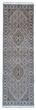 Indian Rug Hand Knotted Oriental Rug Fine Silk Tabriz Oriental Runner Rug 2'7x8'4