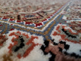 Indian Rug Hand Knotted Oriental Rug Fine Silk Tabriz Oriental Runner Rug 2'7x8'4
