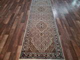 Indian Rug Hand Knotted Oriental Rug Fine Silk Tabriz Oriental Runner Rug 2'7x8'4