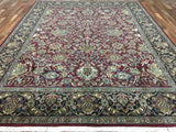 Indian Rug Hand Knotted Oriental Rug Fine Tabriz Oriental Rug 8'X10'3