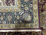 Indian Rug Hand Knotted Oriental Rug Fine Tabriz Oriental Rug 9'X12'