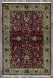 Indian Rug Hand Knotted Oriental Rug Fine Tabriz Oriental Small Area Rug 4'2X6'1