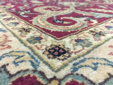 Indian Rug Hand Knotted Oriental Rug Fine Tabriz Oriental Small Area Rug 4'2X6'1