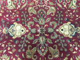 Indian Rug Hand Knotted Oriental Rug Fine Tabriz Oriental Small Area Rug 4'2X6'1