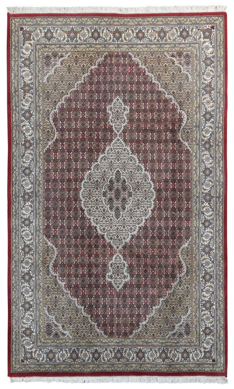 6'2x10' Very Fine Persian Silk Tabriz Area Rug