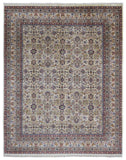 Indian Rug Hand Knotted Oriental Rug Fine Veramin Area Rug 7'10x9'10