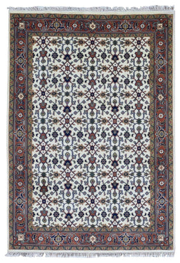 Indian Rug Hand Knotted Oriental Rug Herati Oriental Area Rug 5'8X8'1