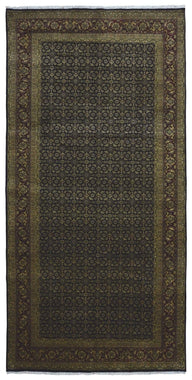 Indian Rug Hand Knotted Oriental Rug Herati Oriental Runner Rug 6'x11'10